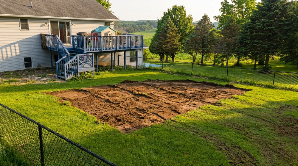 Backyard grading and excavation services
