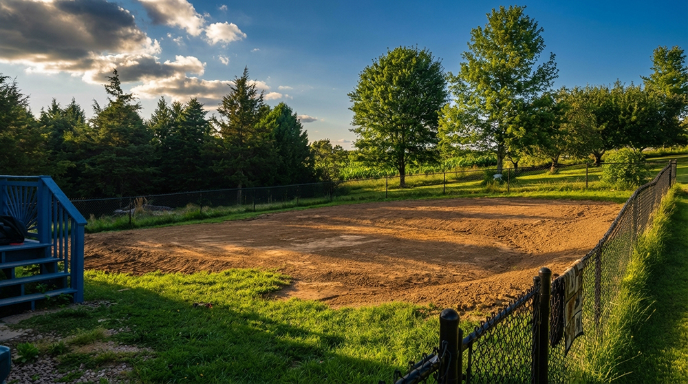 Backyard excavation project for residential property