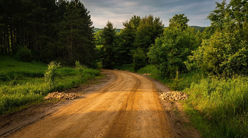Gravel driveway rehab and resurfacing work