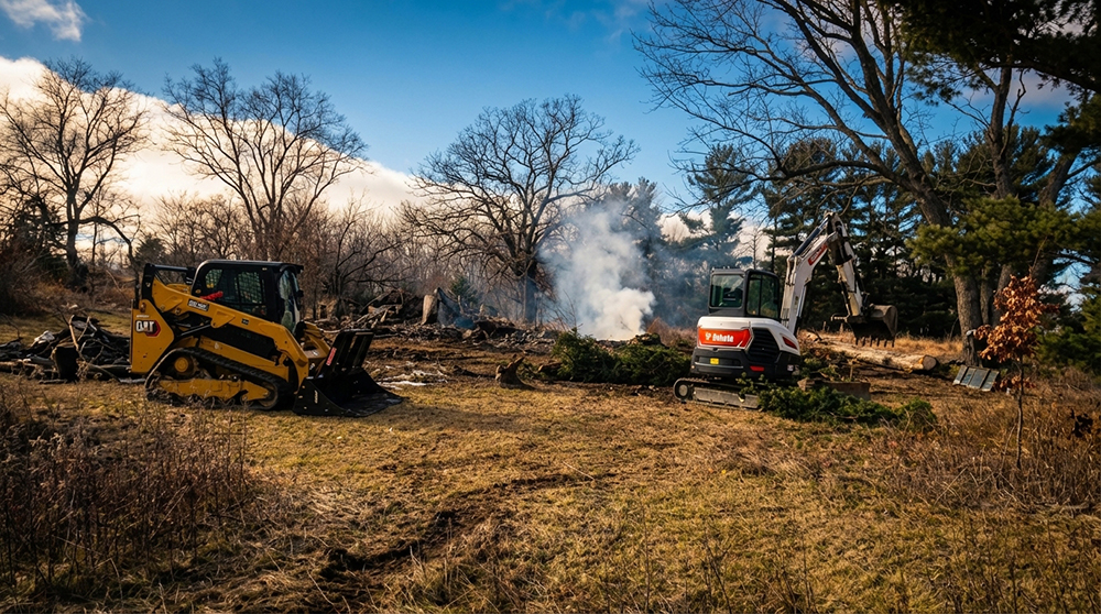 Brush clearing and land excavation project