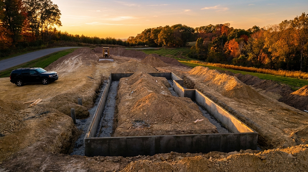 Residential foundation excavation and construction services